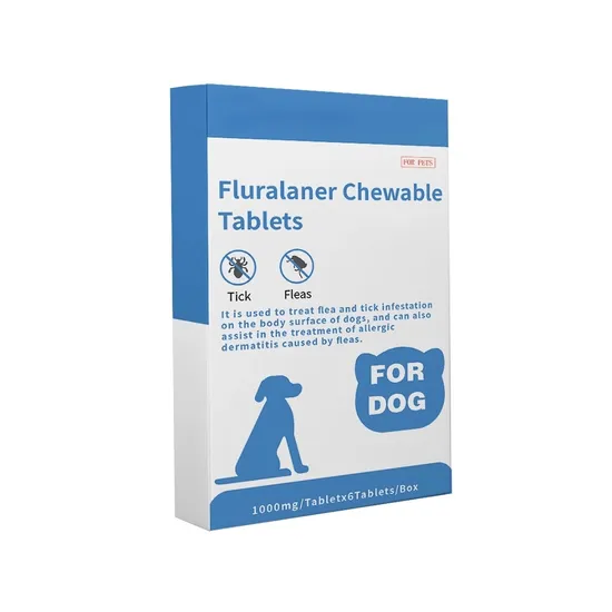 1000 Mg Fluralaner Chewable Tablets for Dogs Treatment of Tick and Flea Infestations on Dogs for 3 Months