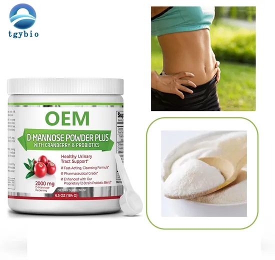 OEM Customized Private Label D-Mannose Powder Plus 5 Billion Cfu Probiotics and Pure Cranberry Juice Extract