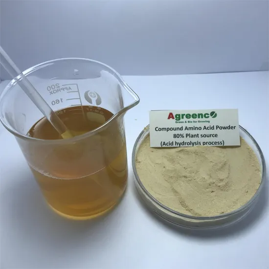 Foliar Fertilizer Compound Amino Acid 80% Extracted From Soybean Acid Hydrolysis Processed to Improve Higher Yield and Higher Quality of Fruits and Vegetables