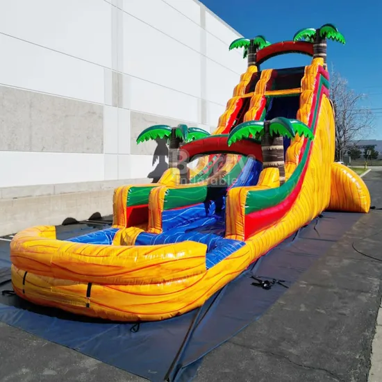 Barry Commercial PVC Tarpaulin Jungle Waterslides with Pool Inflatable Water Slide for Kids and Adult