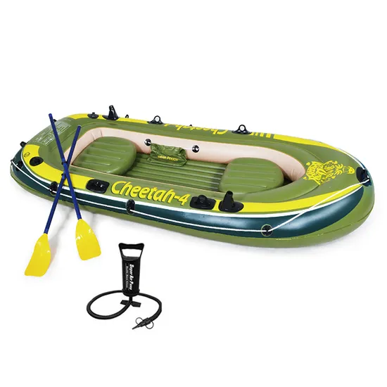Inflatable Boat Swimming Pool and Lake Inflatable Fishing Boat 4 Person Raft
