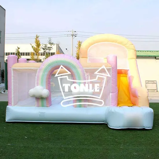 Rainbow Jumping Castle Inflatable Bouncer Slide for Kids