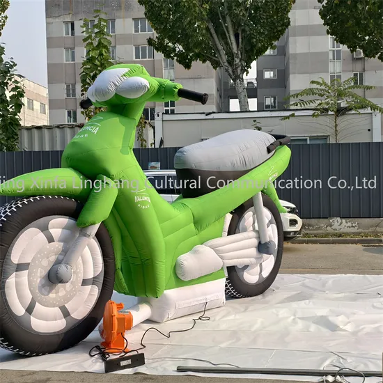 Huge Inflatable Cartoon Motorcycle for Amusement Park Entertainment