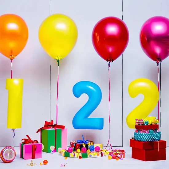 IDQ helium gas,Festival Party Decoration Supplies Number Kids Birthday/ New Year/Christmas/Easter Inflatable Foil Helium  Balloon