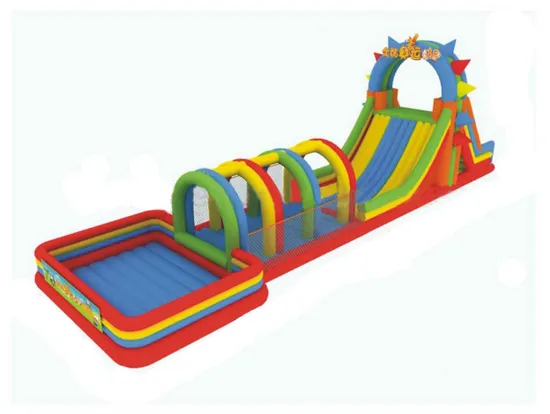 Wet & Wild Challenge Water Inflatable Obstacle Course with Slide & Pool