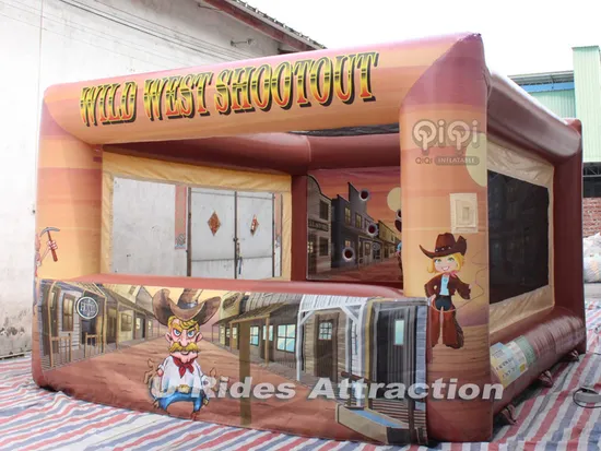 discount price Inflatable wild west shootout games inflatable penalty shootout for amusement