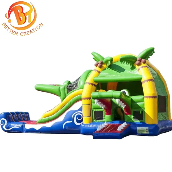 Mult Design Crocodile Castle Slide Combo Inflatable Bouncer Bouncy Castle
