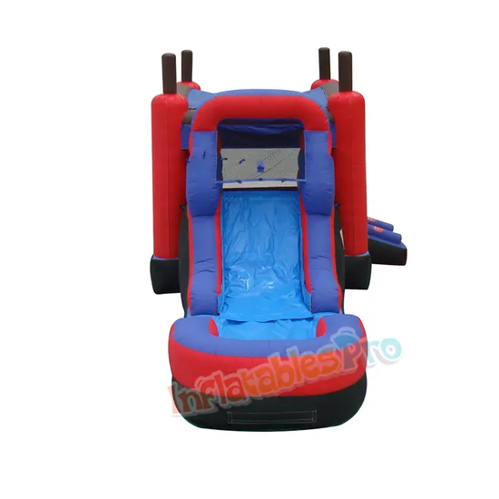 Black Pirate Theme Bounce House Combo Water Slide