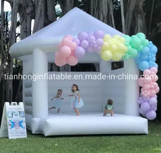White Wedding Bounce House Inflatable Bouncy Castle for Party
