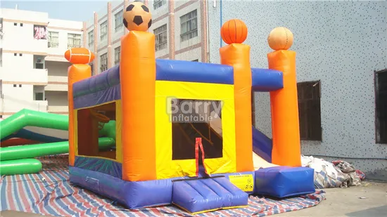 Football, Baseball, Basketball Theme Park Castle Indoor Inflatable Bouncer and Slide