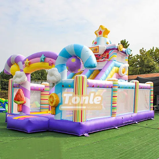 Candy Theme Small Inflatable Slide Kids Playground
