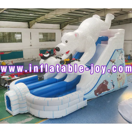 11X6.5m Giant Inflatable Polar Bear Water Slide