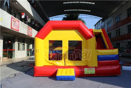 Red & Yellow Inflatable Bouncy Castle with Slide Chb715