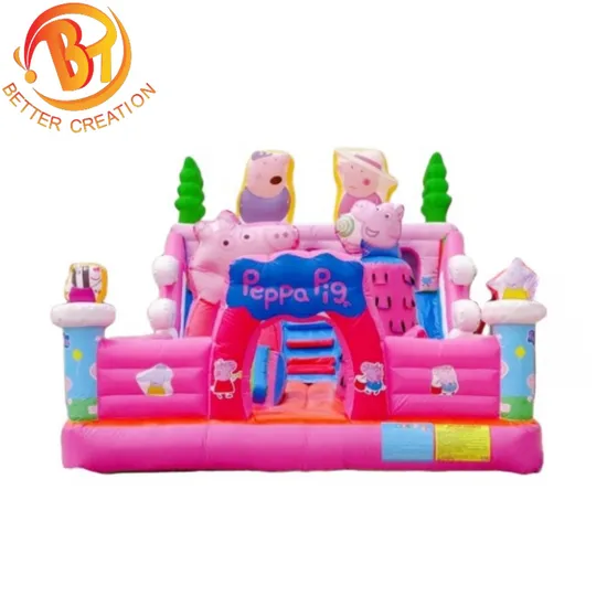 PVC Outdoor Amusement Park Cartoon Theme Inflatable Bouncy Castle for Kids