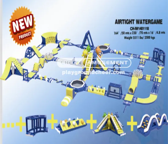 Cheer Amusement Water Airtight Combination Inflatable Water Park Inflatable Obstacle Course