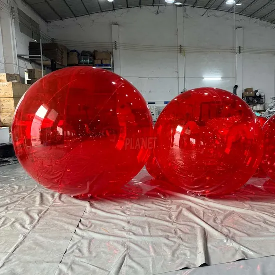 Large Inflatable Clear Red Ball for Festive Decoration