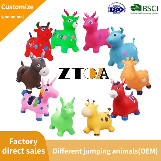 PVC Inflatable Animal Jumping Toy Jumping Horse Customized Animal