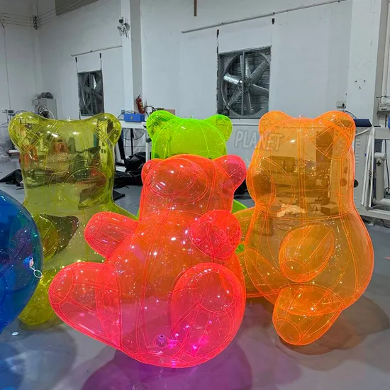 Inflatabletransparent PVC Bear for Event Decoration