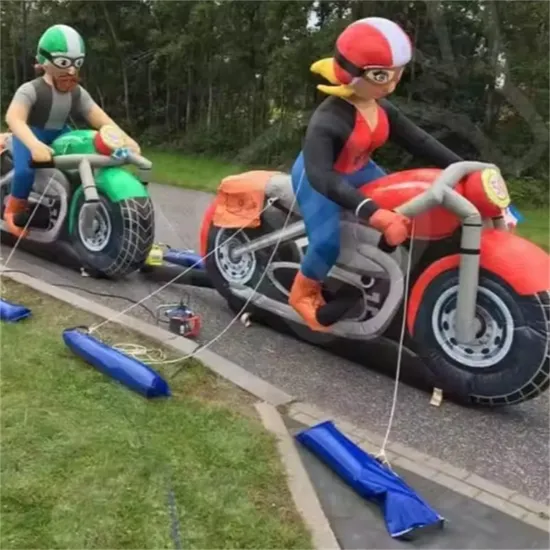 Customized Large Inflatable Cartoon Motorcycle Toy Theme Activity Eye-Catching Tool