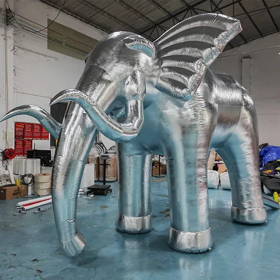 Advertising Inflatable Silver Elephant Model for Sales