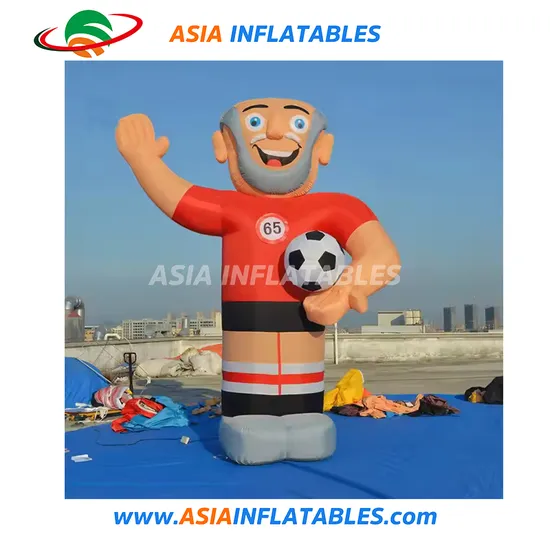 Giant Sportsman Inflatable Abraham Doll with Football to Netherlands