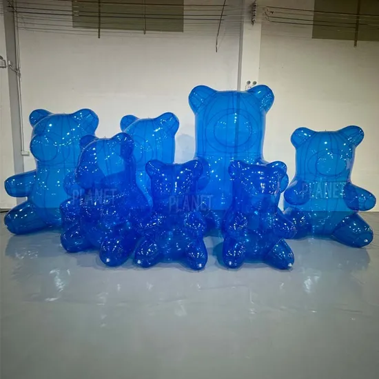 Transparent PVC Inflatable Lovely Cartoon Bear for Party Decoration