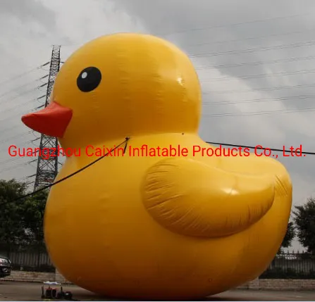 Giant Inflatable Cartoon Yellow Duck LED Lights Flying Helium Yellow Duck Inflatable Yellow Duck Balloon
