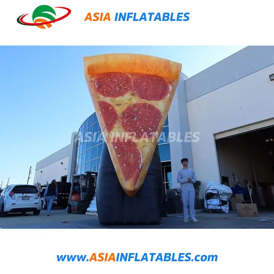 Giant Inflatable Pizza Slice with Cheese and Pepperoni Prop for Restaurant Advertising