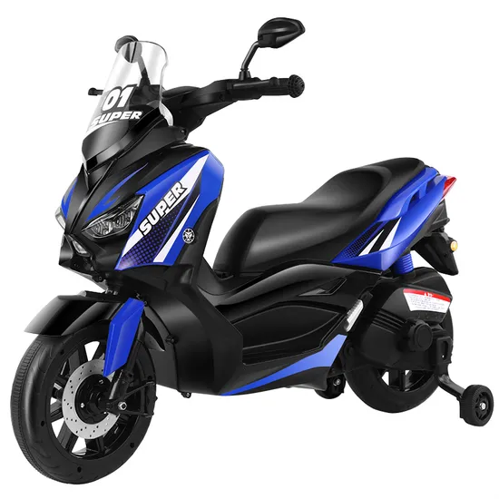 Children′s Electric Motorcycle with Training Wheels Baby Battery Stroller Baby Rides an Electric Motorcycle