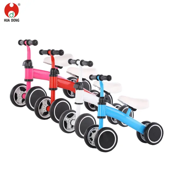 Wholesale High Quality Product Children′s Push Bicycle Four-Wheel Foot-Propelled Bike Non-Pedal Training Bike Training Bike for Toddlers Kids Balance Bike Toys