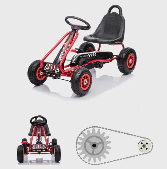 Racing Pedal Go Kart for Children on The Playground Racing Pedal Go Kart for Children on The Playground
