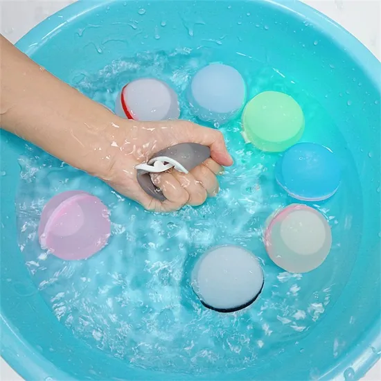 Outdoor Summer Kids Reusable Water Balloon Refillable Silicone Water Balls Toy