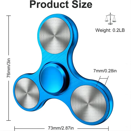 Night Light Colorful Fidget Hand Spinner Fingertip Gyroscope Aluminum Alloy Fidget Spinner Metal Toys