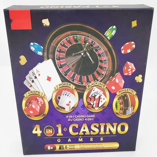 4 in 1 Casino Games Roulette Children′s and Adults Ruleta Game Set Gambling Board Game