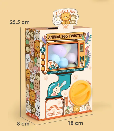 Animal Egg Twisting Machine 12-16 Eggs Blind Box Toys Delicate Gift Creative Egg Surprise Girl Party Animals Twisting Children