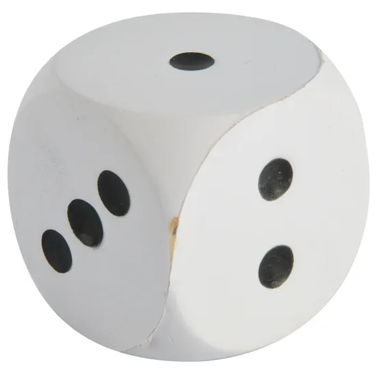 PU Foam White Dice (with Dots) Design Stress Ball Gift Toys