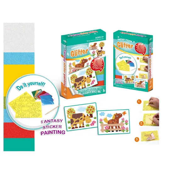 DIY Sticker Painting Set DIY Painting Kid Toys DIY Sticker Toys Paintting Craft Kit Toys for Kids
