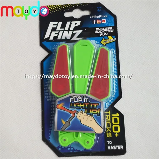 Wholesale Novelty LED Light up Flip Finz Anti Stress Relief Toy