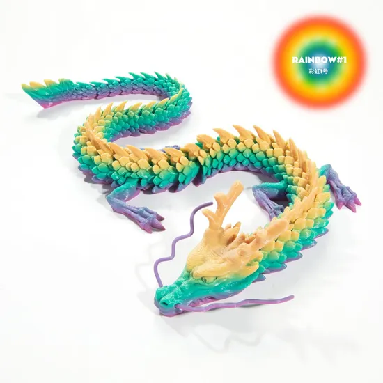 Wholesale Flexible Articulated Crystal 12in 3D Printed Dragon Fidget Toys for Autism and Adhd
