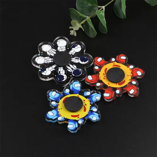Wholesale Anti Stress Educational Toys Animation Pattern Rotating Dynamic Fingertip Gyro