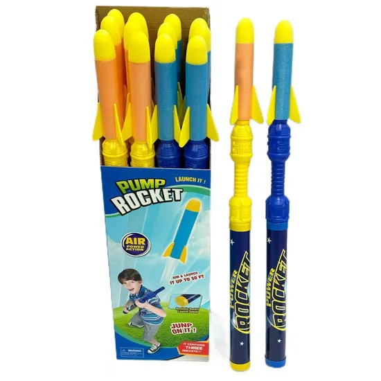 Wholesale 79 Cm 2-Color EVA Long Rocket Launcher with Whistle Outdoor Sports and Fitness Shooting Toys