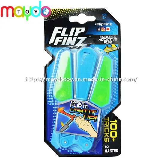 Wholesale Novelty LED Light up Flip Finz Anti Stress Relief Toys