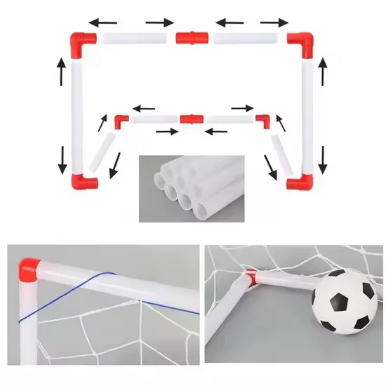 Indoor and Outdoor Plastic Mini Folding Football Soccer Ball Goal Post Net Set