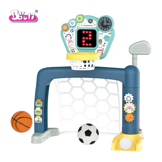 Baoli Sports Activity Hoop Sport Stand Toys with Basketball Football Golf Bowling Baseball for Toddler and Kids Children