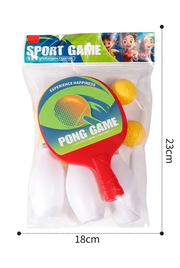 Portable Educational Indoor Ping Pong Bowling Ball Ringtoss Tennis Trainer Toys for Kids