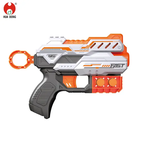Wholesale New Product Children′s Toy Gun Foam Dart Toy Gun Soft-Tipped Darts Double-barrel Gun Style Target Practice Toy Colorful Foam Blaster