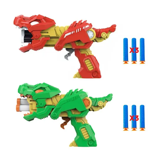 Safe Soft Bullet Dinosaur Gun Blaster Weapons Sniper Hand Pistol Kids Shooting Game Foam Dart Realistic Toy Gun for Wholesale