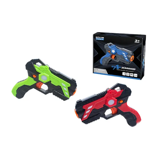 2 Players Interaction Shooting Weapon Toy 2PCS Infrared Laser Electronic Gun Toys for Children Boys