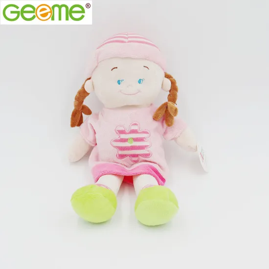 OEM Custom Stuffed Soft Plush Fabric Girl Toy Rag Doll
