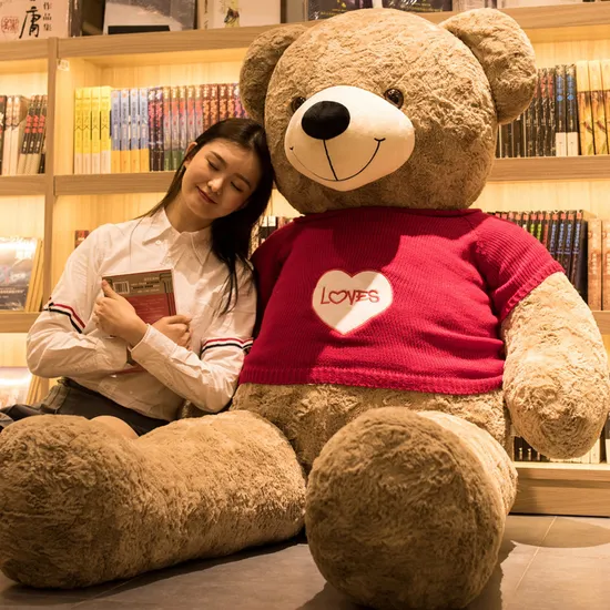 Hot Sale Valentine′s Day Gift Girls Confession Dressed Home Decoration Super Large Big Teddy Bear Doll Plush Toy